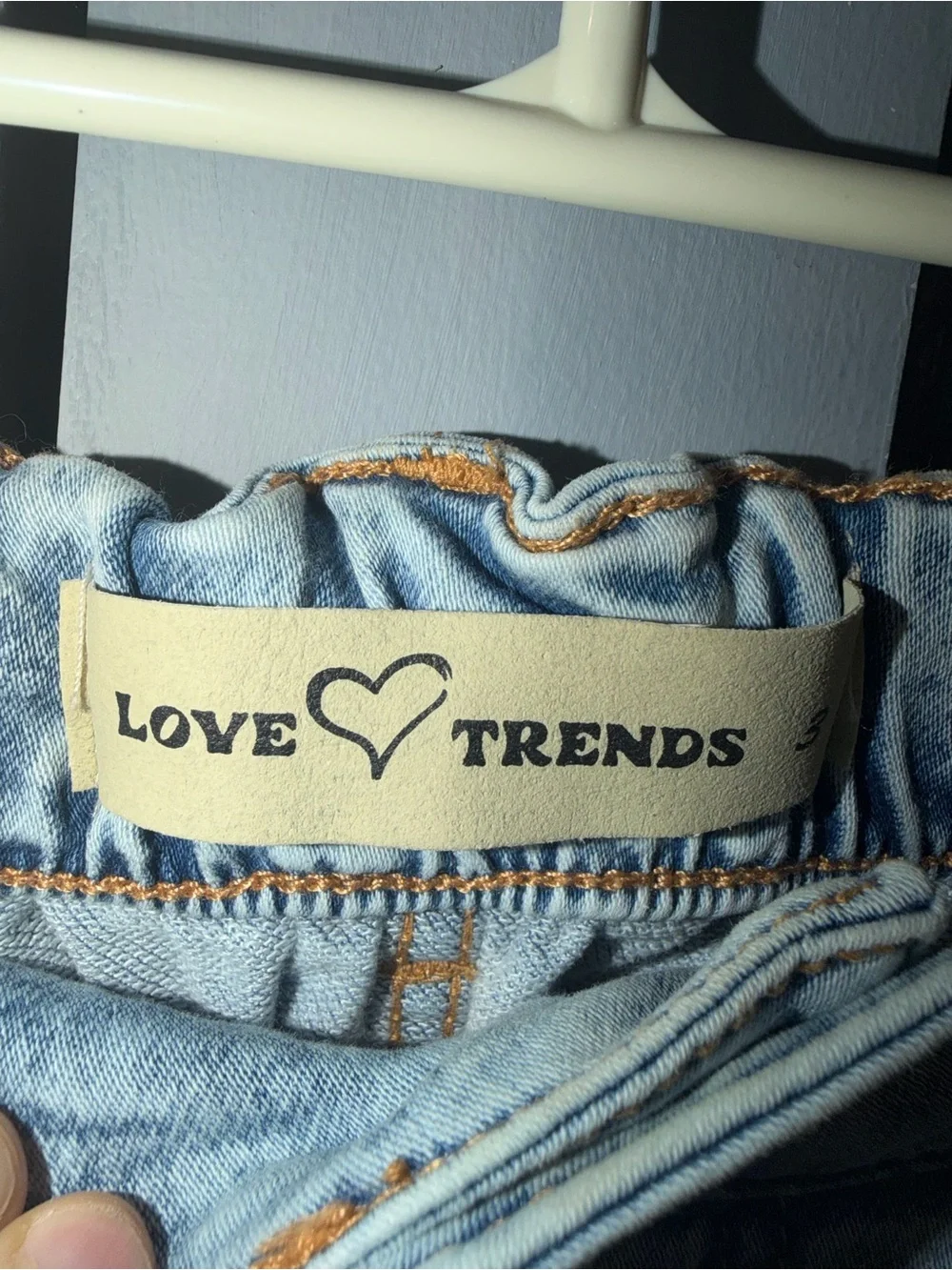 Love Trends Light Wash Bow Detail Denim Jogger Jeans